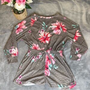 Justice Pink Floral Girl’s Romper